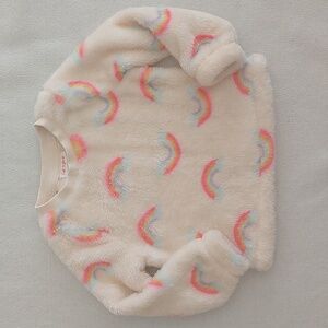 Cat & Jack Rainbow Faux Fur Toddler Top NWOT